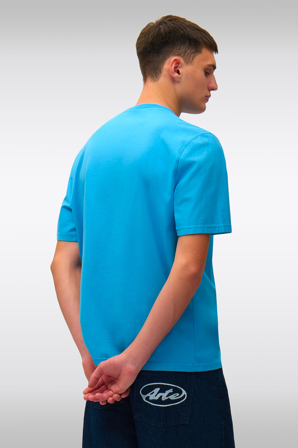 alt-image__T-shirt-azzurra-in-cotone-con-logo-ricamato-al-petto---Heart-Logo-T-shirt