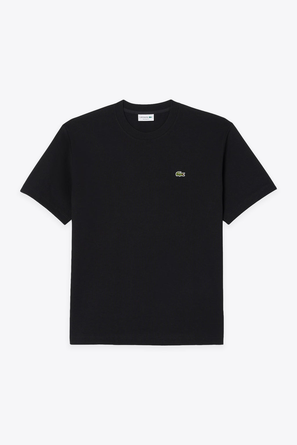 alt-image__T-shirt-nera-loose-fit-in-cotone-con-logo-ricamato-al-petto