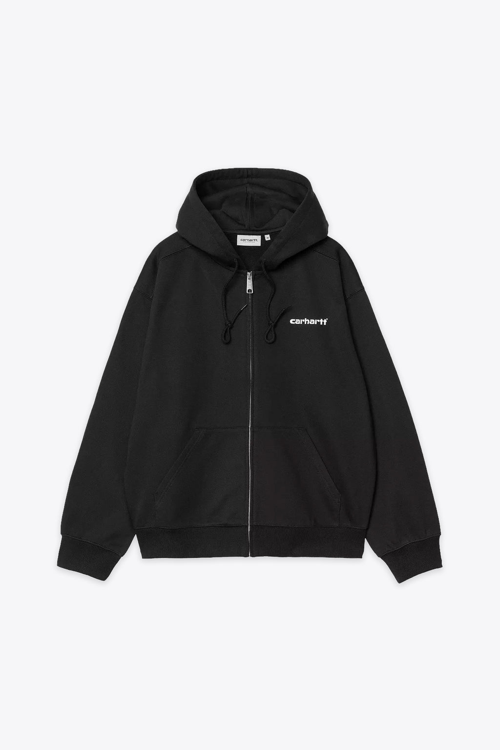 alt-image__Black-cotton-hoodie-with-front-zip-and-back-graphic-print---Hooded-Archive-Lines-Jacket
