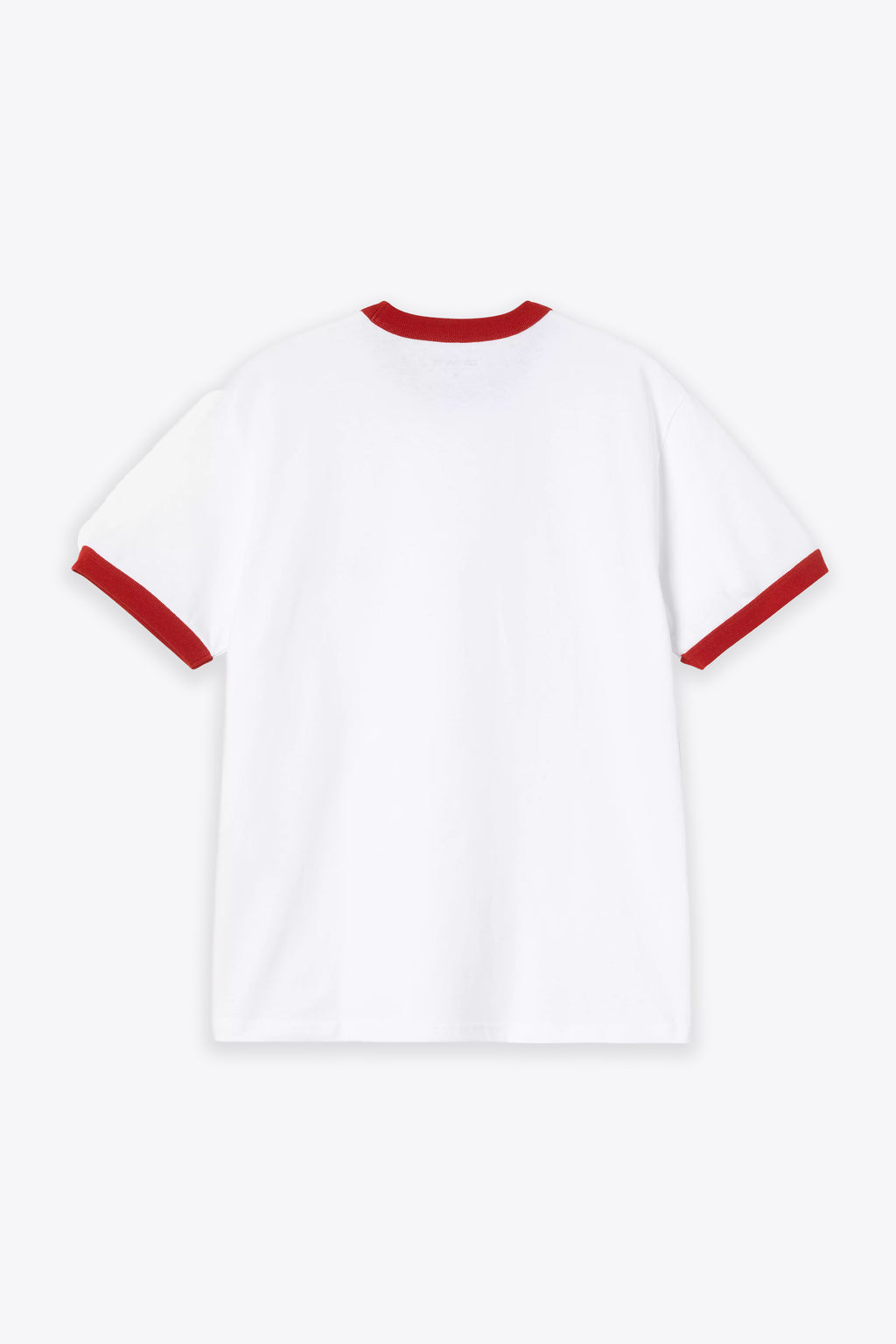 alt-image__T-shirt-bianca-in-cotone-con-bordi-rossi-a-coste---S/S-Ip-Ringer-T-Shirt