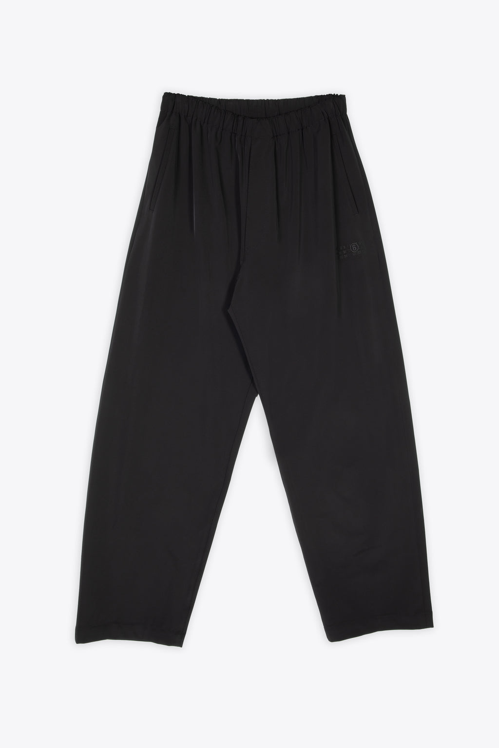 alt-image__Pantalone-in-tessuto-tecnico-nero-con-elastico-in-vita