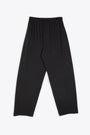 Pantalone in tessuto tecnico nero con elastico in vita 