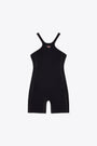 Black lycra playsuit with cross-back - Nydia Utlt 