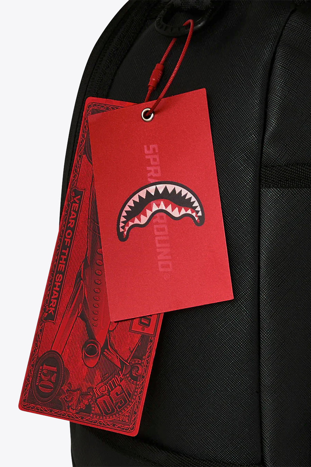 alt-image__Black-pvc-backpack-with-gold-tooth-detail---Blacked-Out-Embossed-Gold-Tooth-Backpack