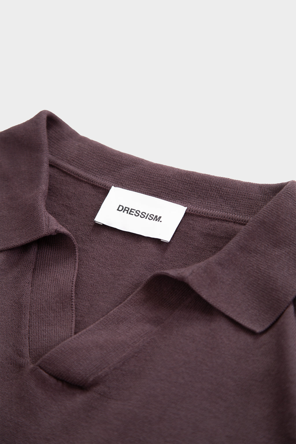 alt-image__Polo-in-cotone-marrone-con-collo-aperto