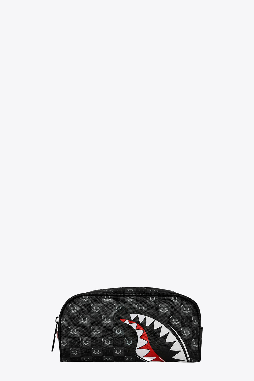 alt-image__Black-check-pvc-pouch-with-smiles-and-shark-mouth-signature---Shark-in-Paris-WTF-Bubbly-Brown-Check-Pouch