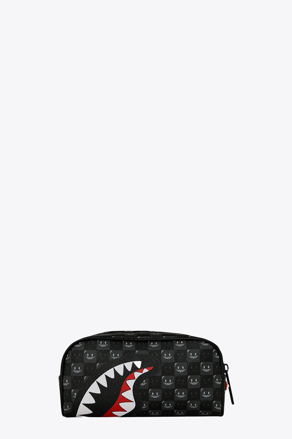 alt-image__Black-check-pvc-pouch-with-smiles-and-shark-mouth-signature---Shark-in-Paris-WTF-Bubbly-Brown-Check-Pouch