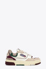 Sneaker bassa in pelle bianca con dettagli multicolor in suede - CLC Low 