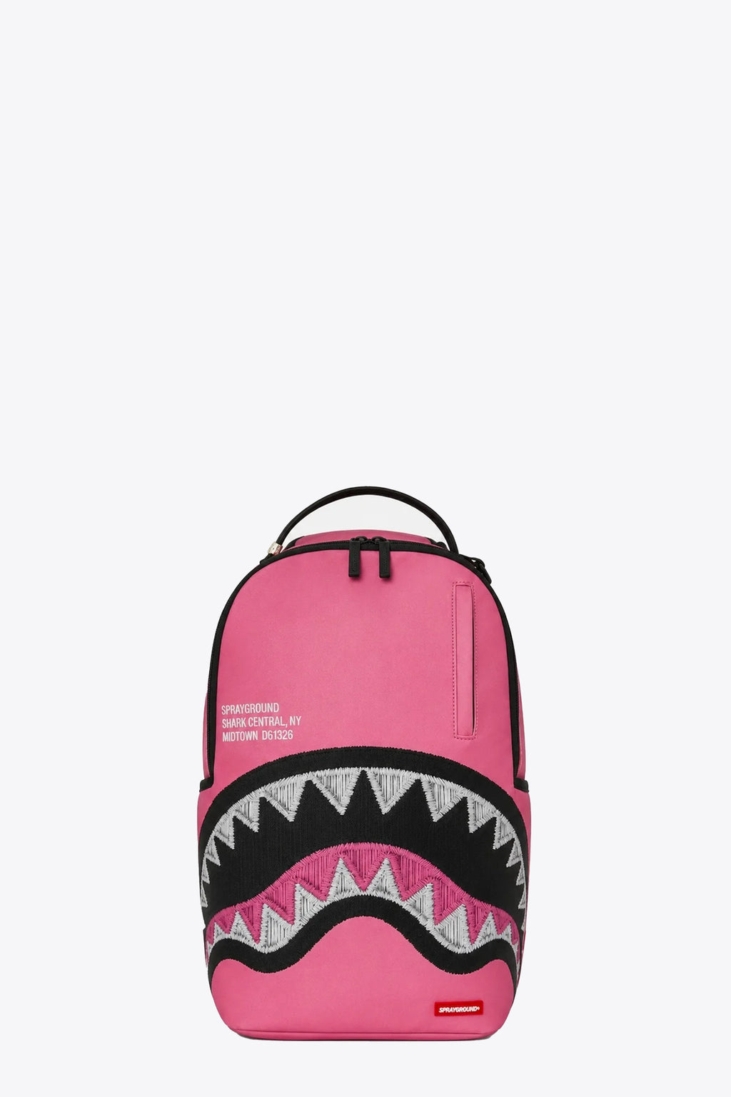 alt-image__Pink-pvc-backpack-with-embroidered-shark-mouth-signature---Shark-Central-Pink-Embroidered-Shark-Backpack