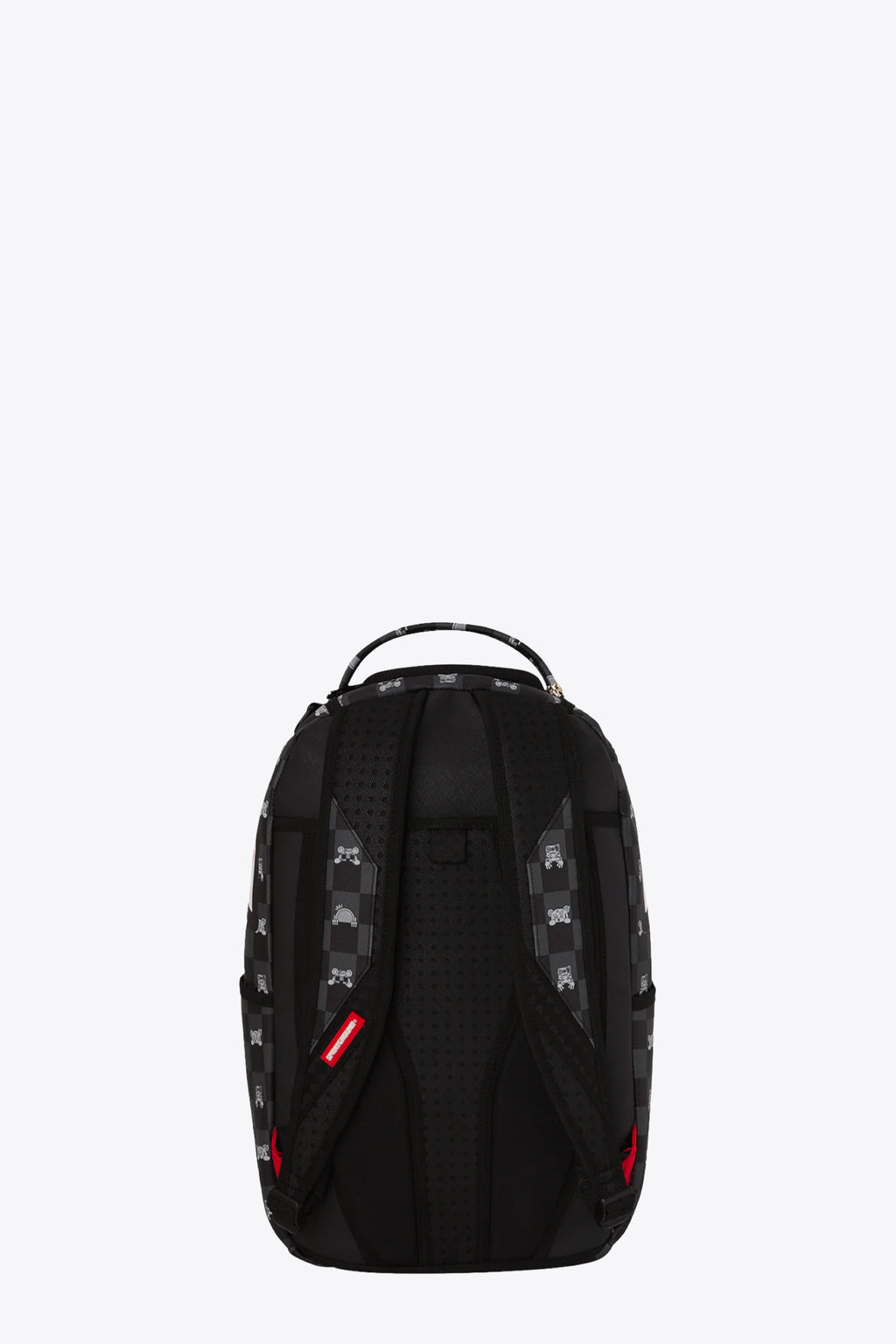 alt-image__Zaino-in-pvc-nero-a-scacchi-con-stampa-grafica---Peeking-Character-Check-Backpack