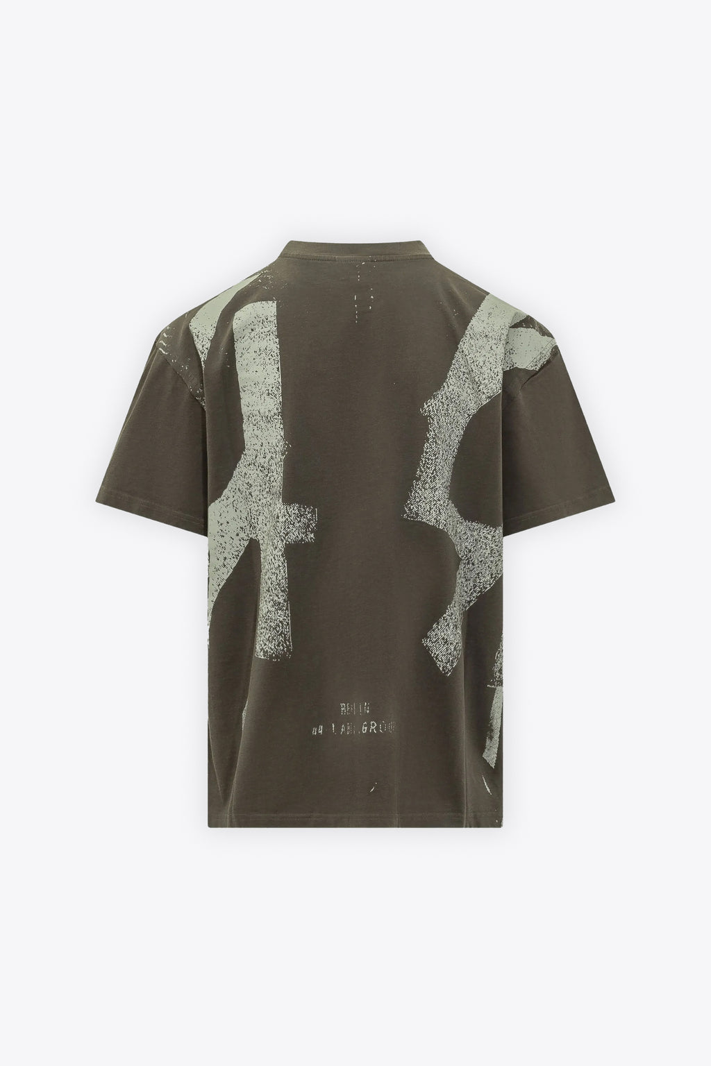 alt-image__T-shirt-in-cotone-verde-militare-con-logo-al-petto-e-sul-retro---Mega-44-Tee