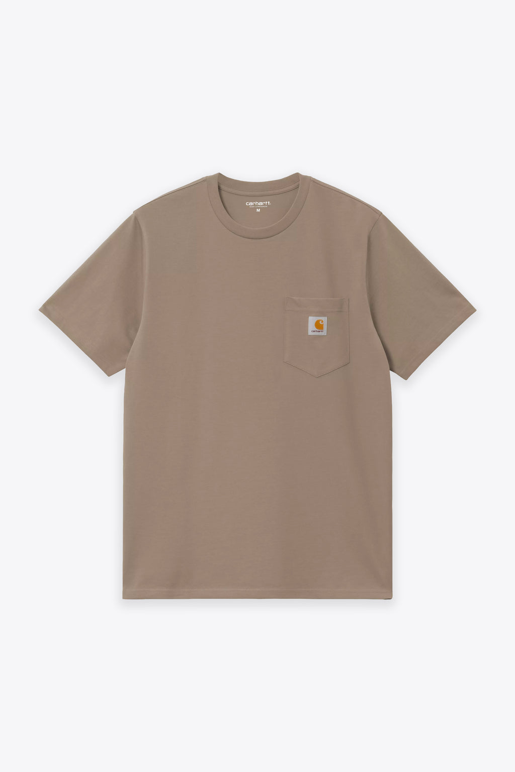 alt-image__Beige-cotton-t-shirt-with-chest-pocket-and-logo---S/S-Pocket-T-Shirt