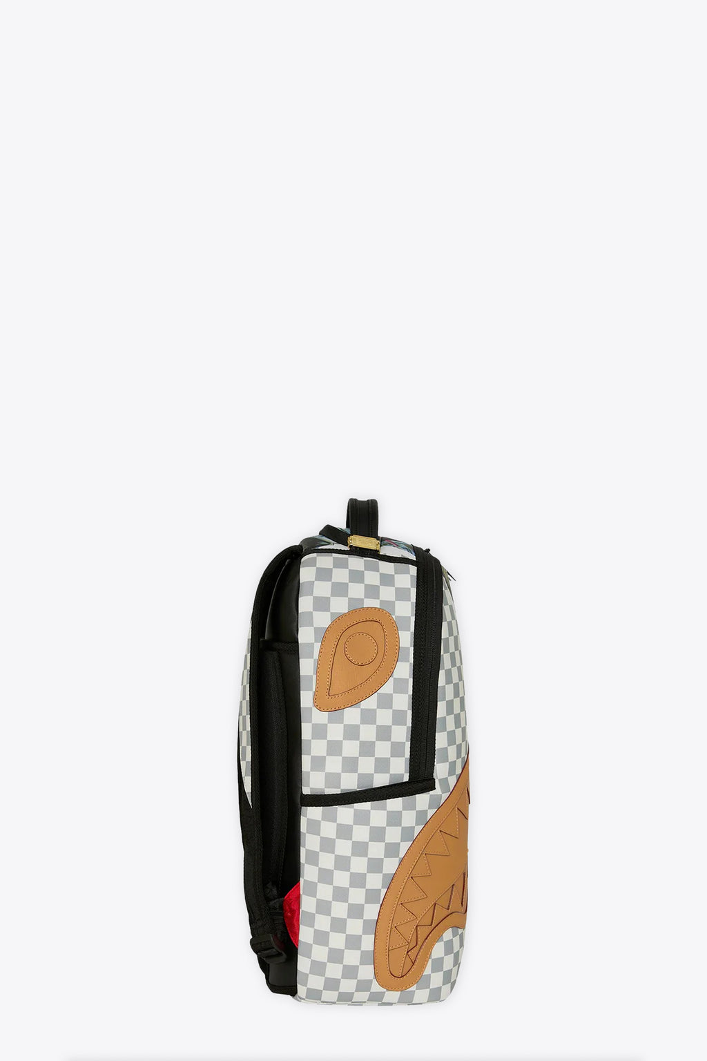 alt-image__Zaino-in-pvc-a-scacchi-panna-con-stampa-banconote---Cream-Check-Full-Of-Cash-Backpack