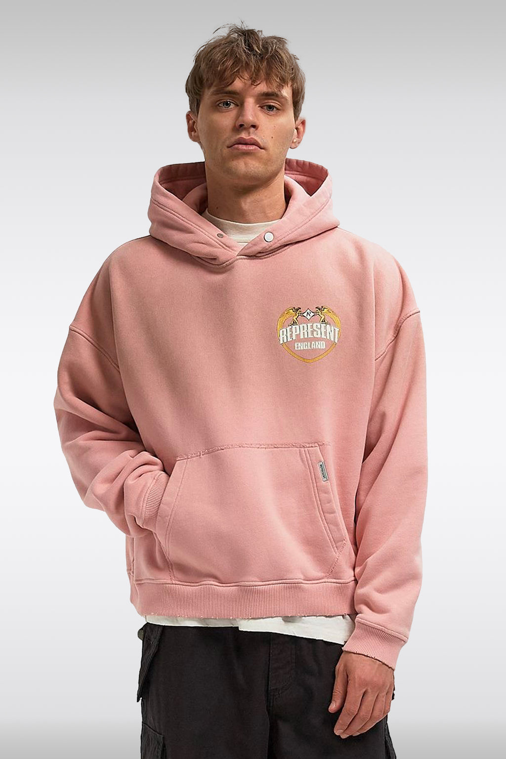 alt-image__Felpa-rosa-con-cappuccio-e-stampa-grafica-con-logo---Angel-Border-Hoodie