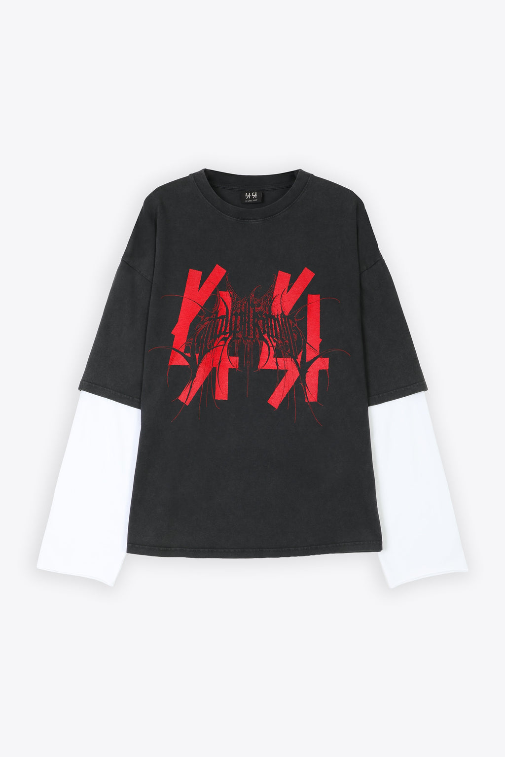 alt-image__T-shirt-nera-con-manica-lunga-doppiata-bianca-e-grafica---SP-2.0-Tee-Double-Long