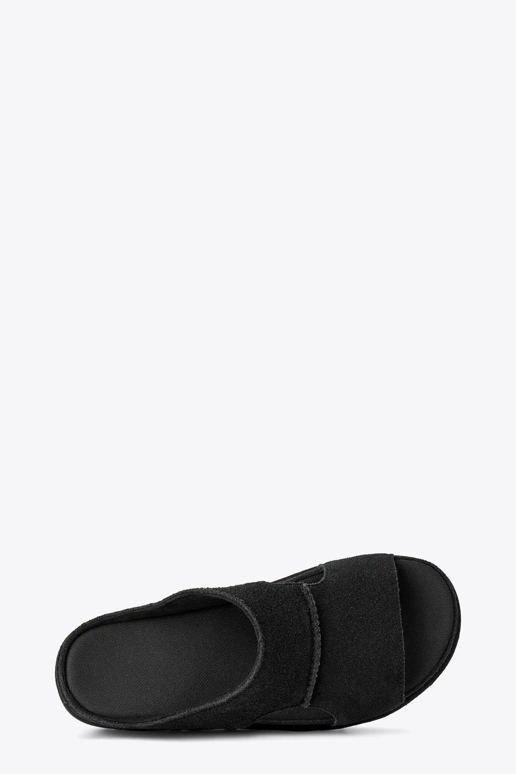 alt-image__Ciabatta-in-suede-nera-con-suola-platform---Goldenstar-Hi-Cutout-Slide