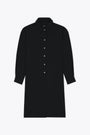 Camicia cropped nera con bande annodate in vita 
