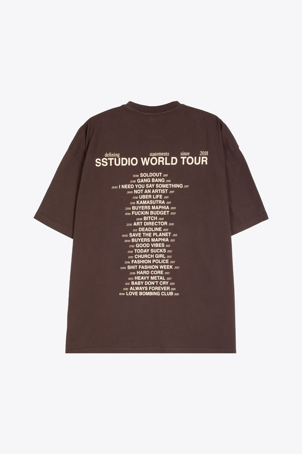 alt-image__T-shirt-oversize-in-cotone-marrone-con-stampa-sul-retro---Wordl-Tour-Oversized-Tee