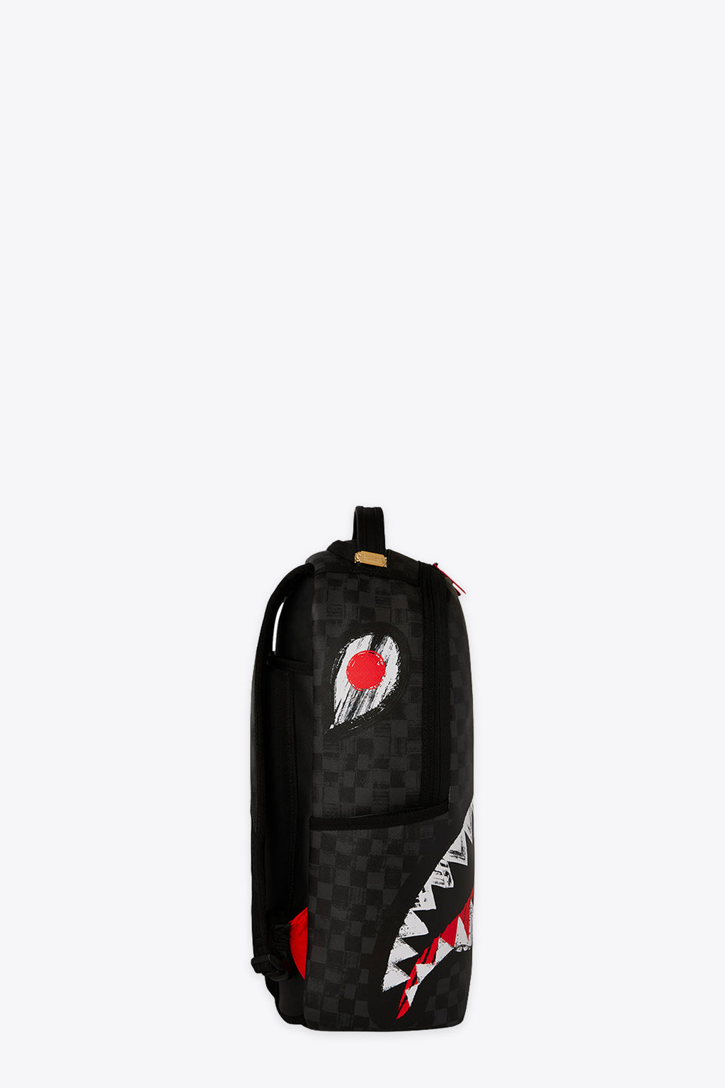 alt-image__Zaino-in-pvc-a-scacchi-nero-con-bocca-shark---Scribble-Shark-Backpack