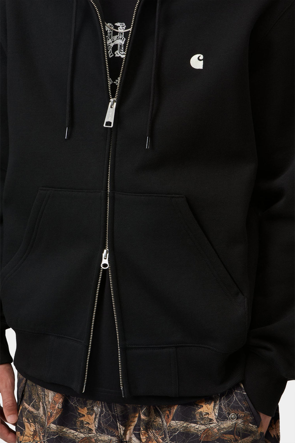 alt-image__Felpa-loose-fit-nera-in-cotone-con-zip-e-cappuccio---Hooded-Mack-Jacket
