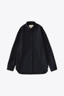 Camicia oversize in frescolana blu navy - Jude Heritage Wool Shirt 