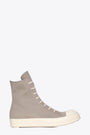 Dove grey canvas lace-up high sneaker - Sneaks 