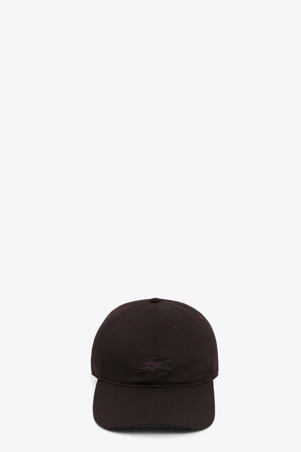 alt-image__Cappello-in-twill-marrone-con-visiera-e-logo-ricamato-frontale