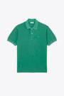 Polo in cotone piquè verde lavato regular fit 