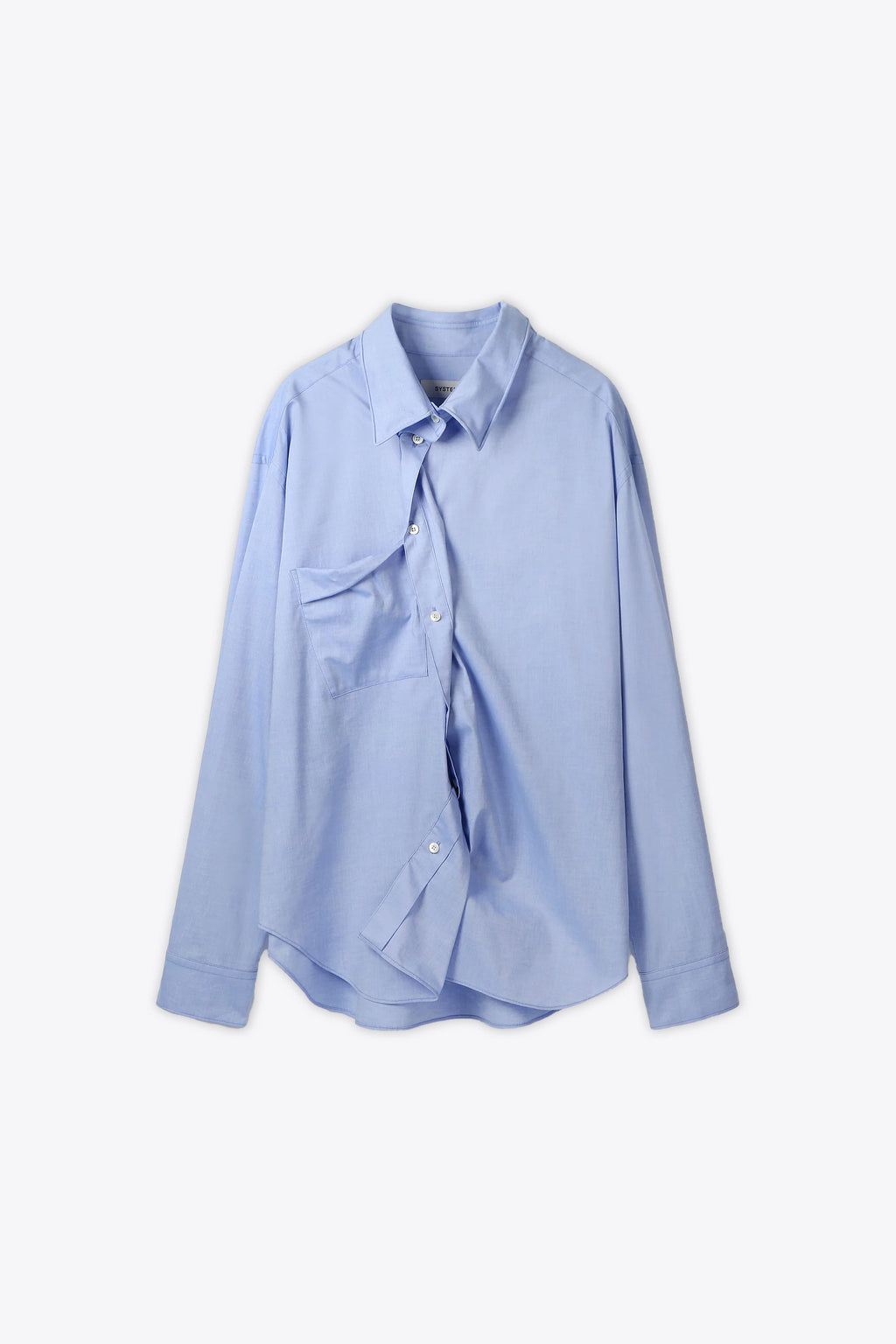 alt-image__Camicia-asimmetrica-in-cotone-celeste---Twisted-Wired-Collar-Shirt