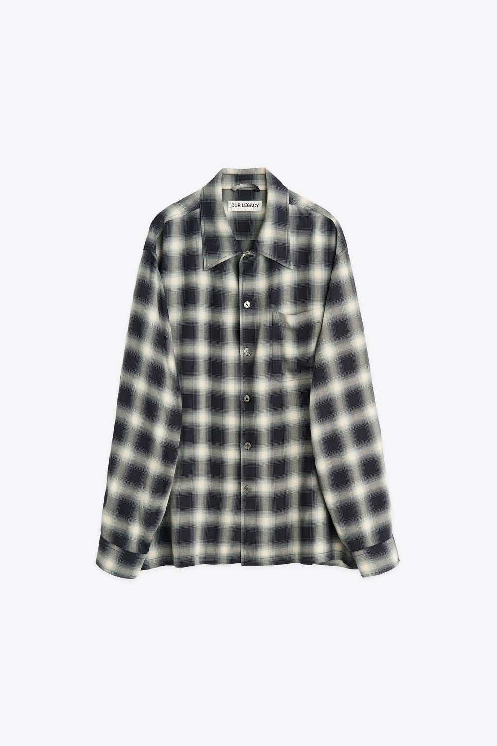 alt-image__Navy-blue-and-white-check-viscose-shirt-with-long-sleeves---Every-Shirt