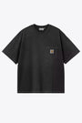 T-shirt in cotone nero sbiadito con tasca al petto - S/S Hudson Pocket T-Shirt 