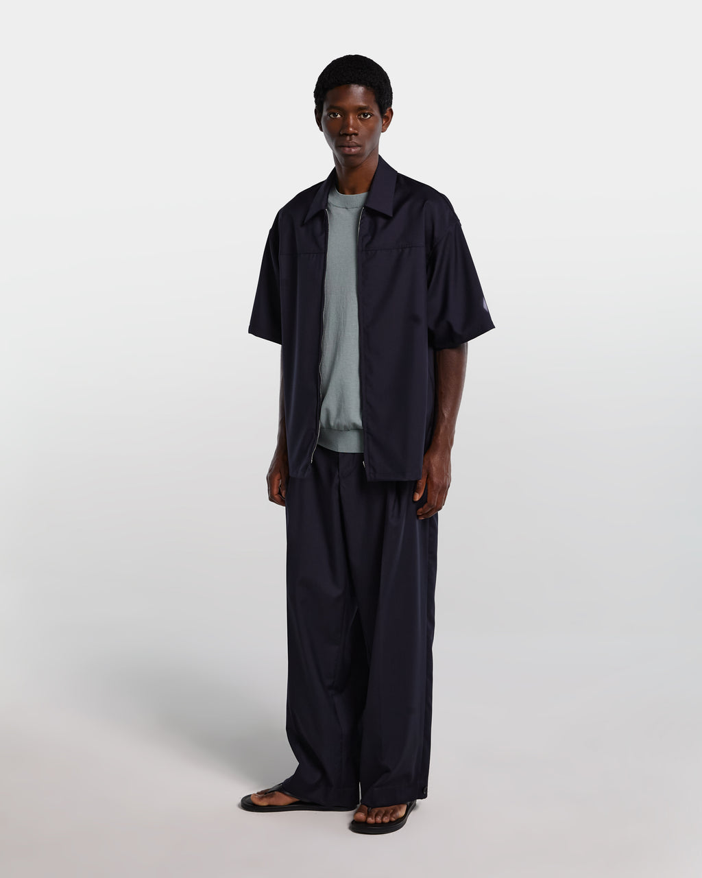 alt-image__Camicia-in-frescolana-blu-navy-con-zip