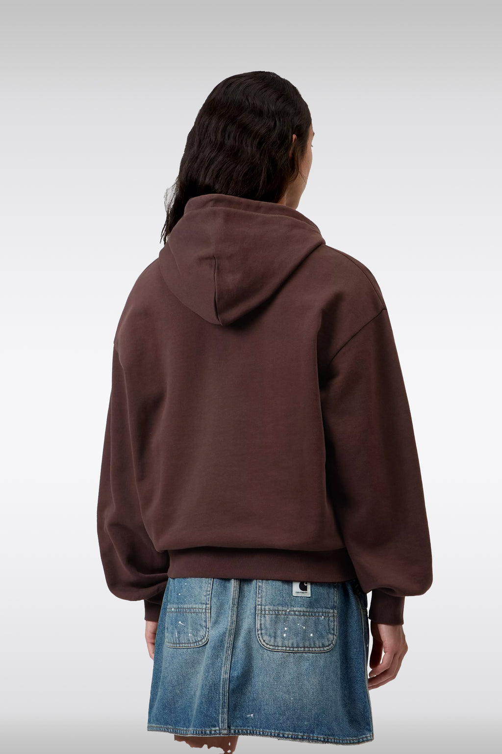 alt-image__Felpa-marrone-balloon-fit-con-cappuccio---W-Hooded-Casey-Sweatshirt