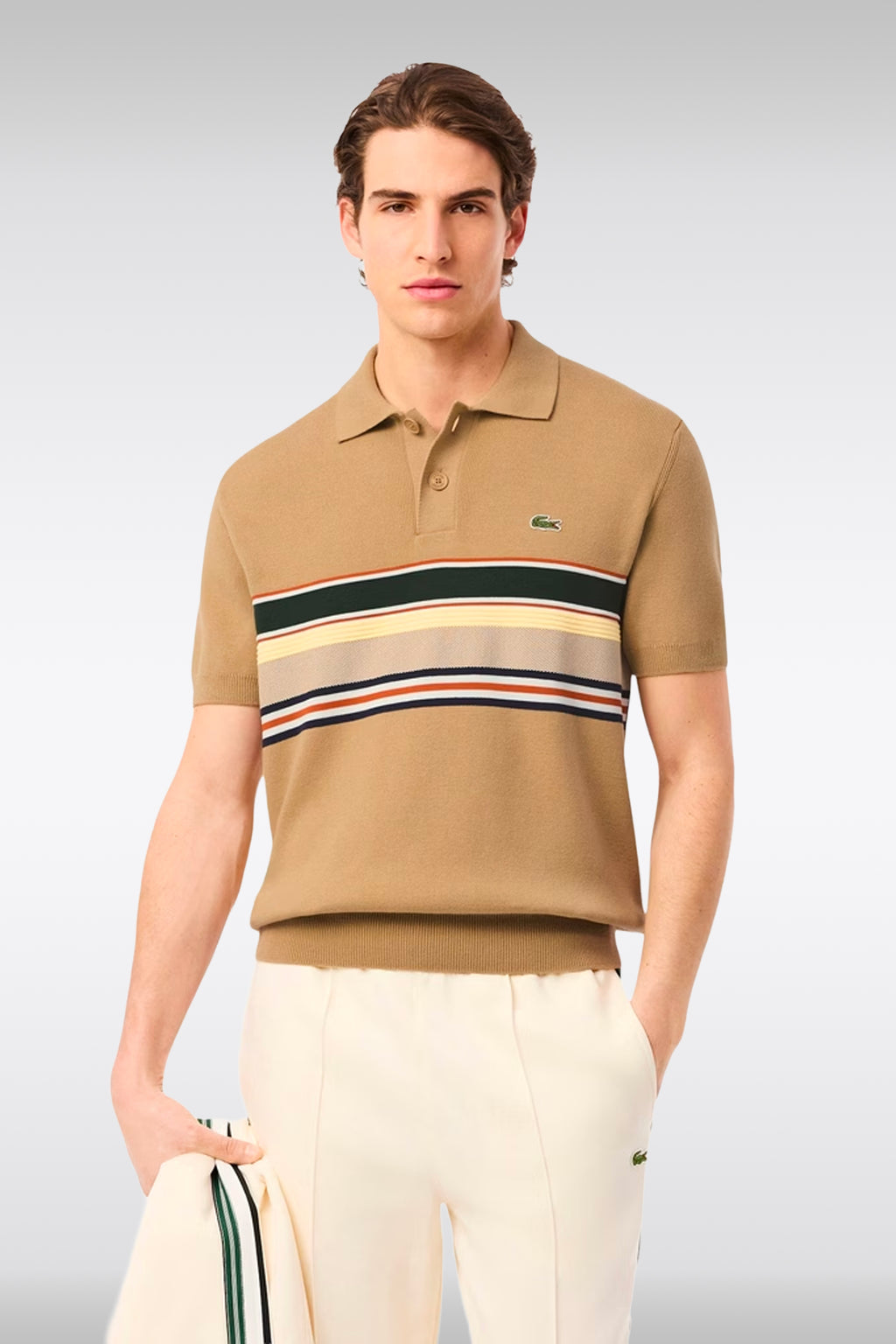 alt-image__Polo-in-maglia-a-coste-beige-Made-in-France