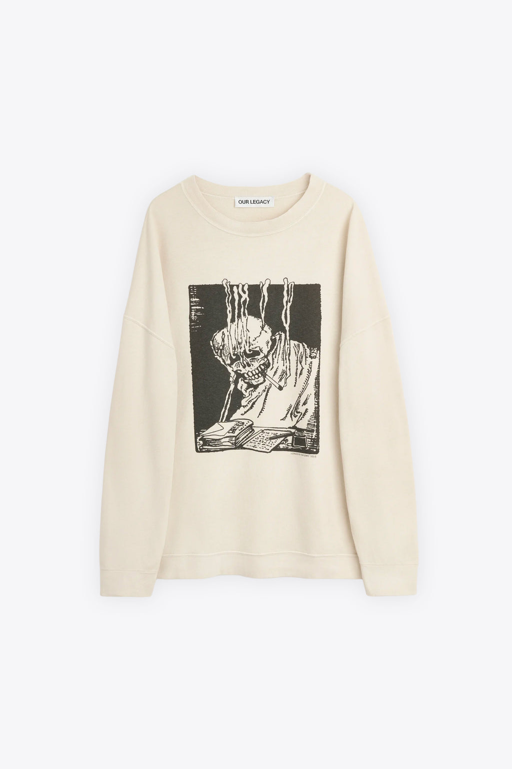 alt-image__Felpa-oversize-in-misto-cotone-e-lino-color-panna-con-stampa-grafica---Slack-Sweatshirt