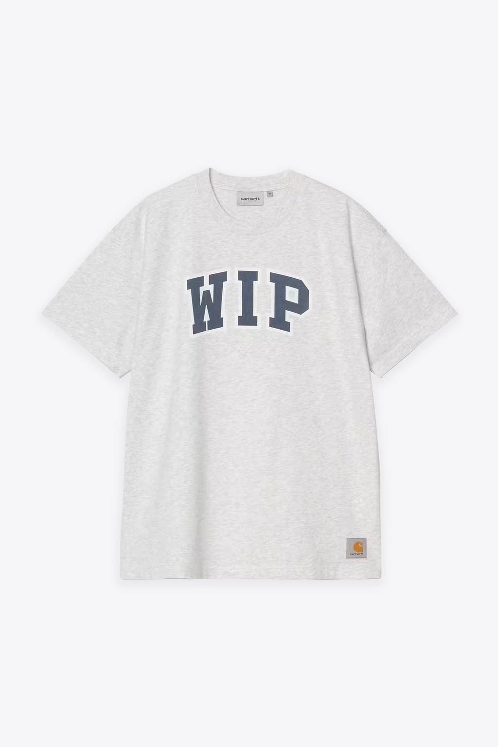 alt-image__Melange-grey-cotton-t-shirt-with-front-logo-patch---S/S-WIP-III-T-Shirt