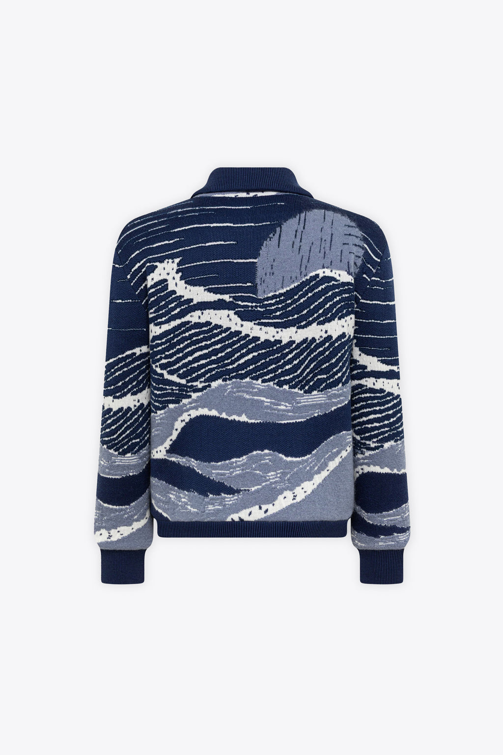 alt-image__Bomber-blu-in-maglia-jacquard-con-motivo-a-onde---Zip-Jacket-Boxy-Fit-In-Jacquard