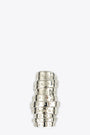 Anello a fasce multiple in ottone argento con logo inciso 