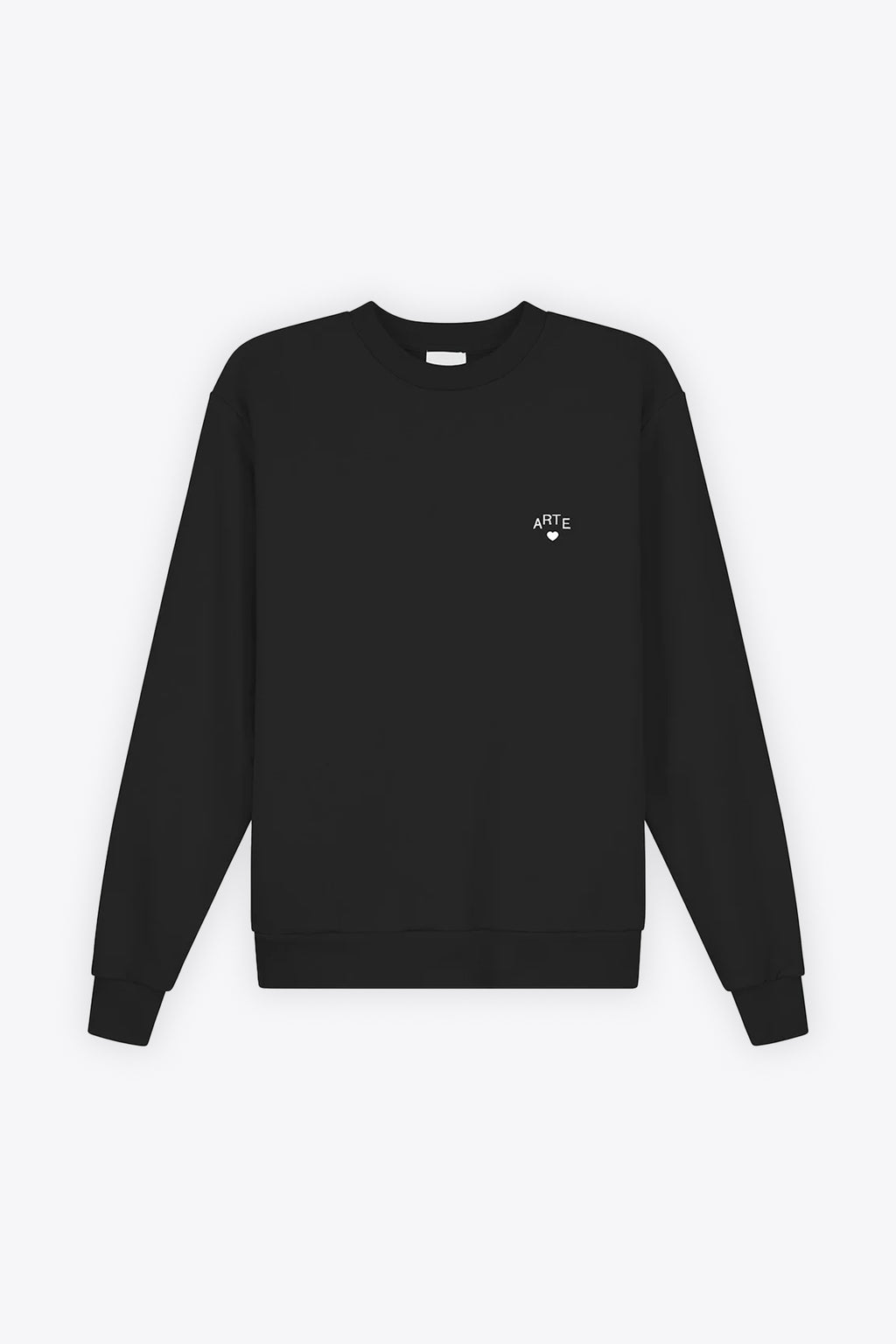 alt-image__Felpa-girocollo-nera-con-logo-ricamato-al-petto---Cor-Crewneck