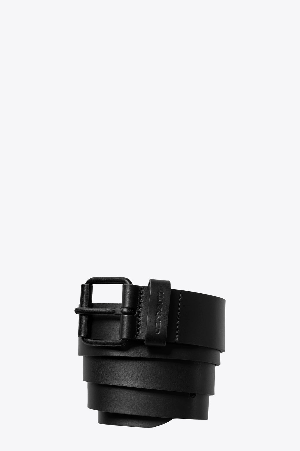 alt-image__Cintura-nera-in-pelle-con-fibbia-in-metallo---Script-Belt