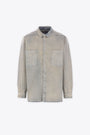 Heavy sandblasted denim overshirt - Jumbo Overshirt 