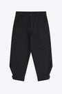 Black wool pant with adjustable ankle 