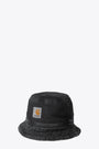 Cappello alla pescatora in denim nero lavato - Garrison Bucket Hat 