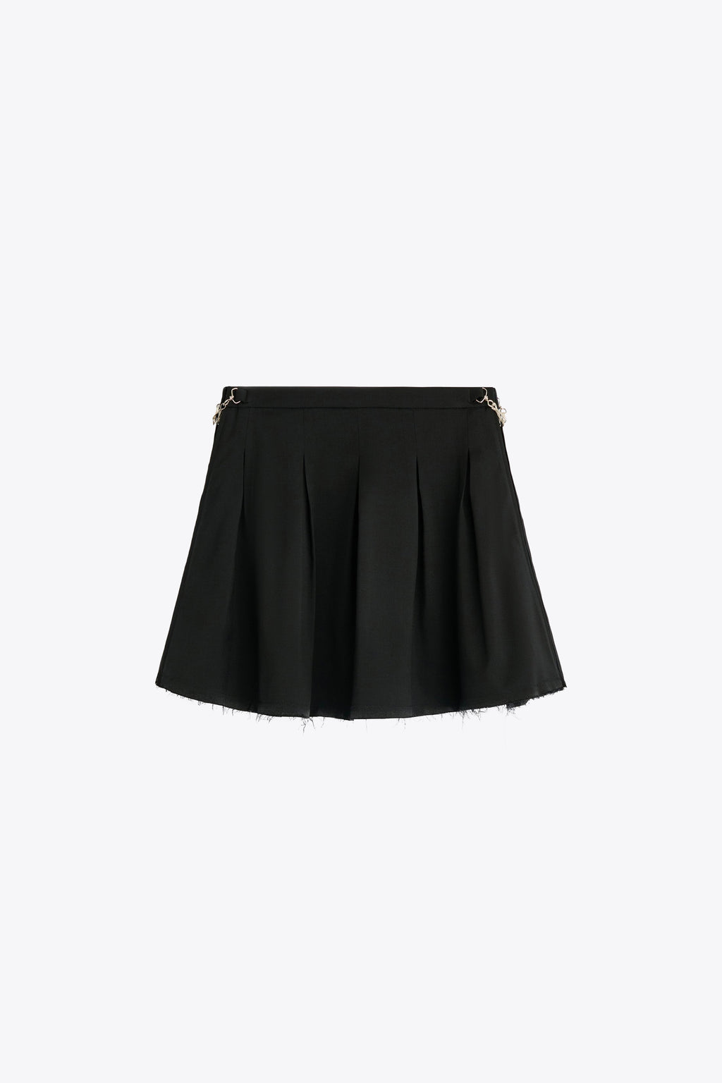 alt-image__Gonna-corta-plissettata-nera-in-frescolana---Object-Skirt