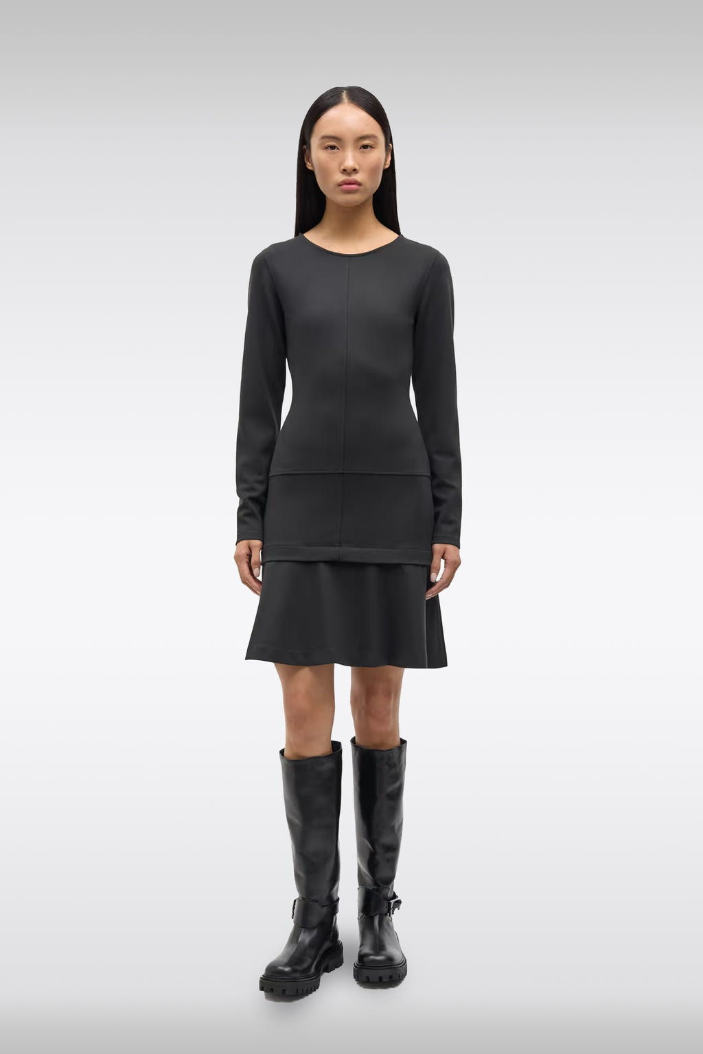 alt-image__Abito-nero-corto-svasato-con-maniche-lunghe---Saclay-Dress