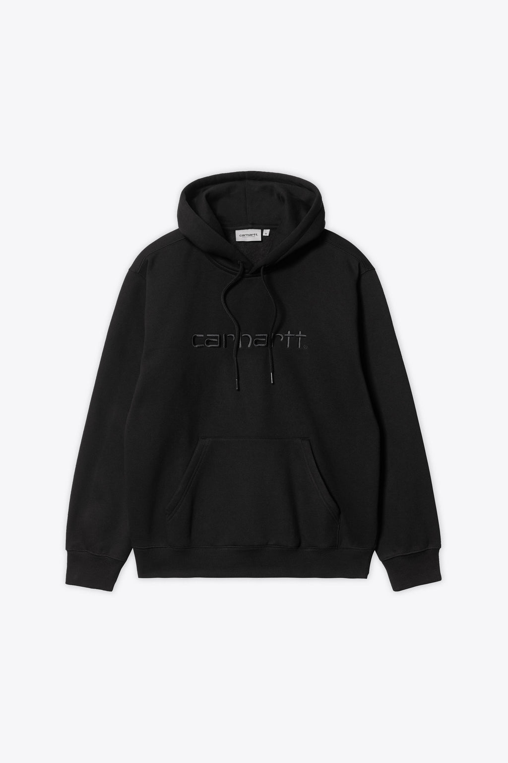 alt-image__Felpa-nera-con-maxi-logo-ricamato-al-petto---Hooded-Carhartt-Sweatshirt