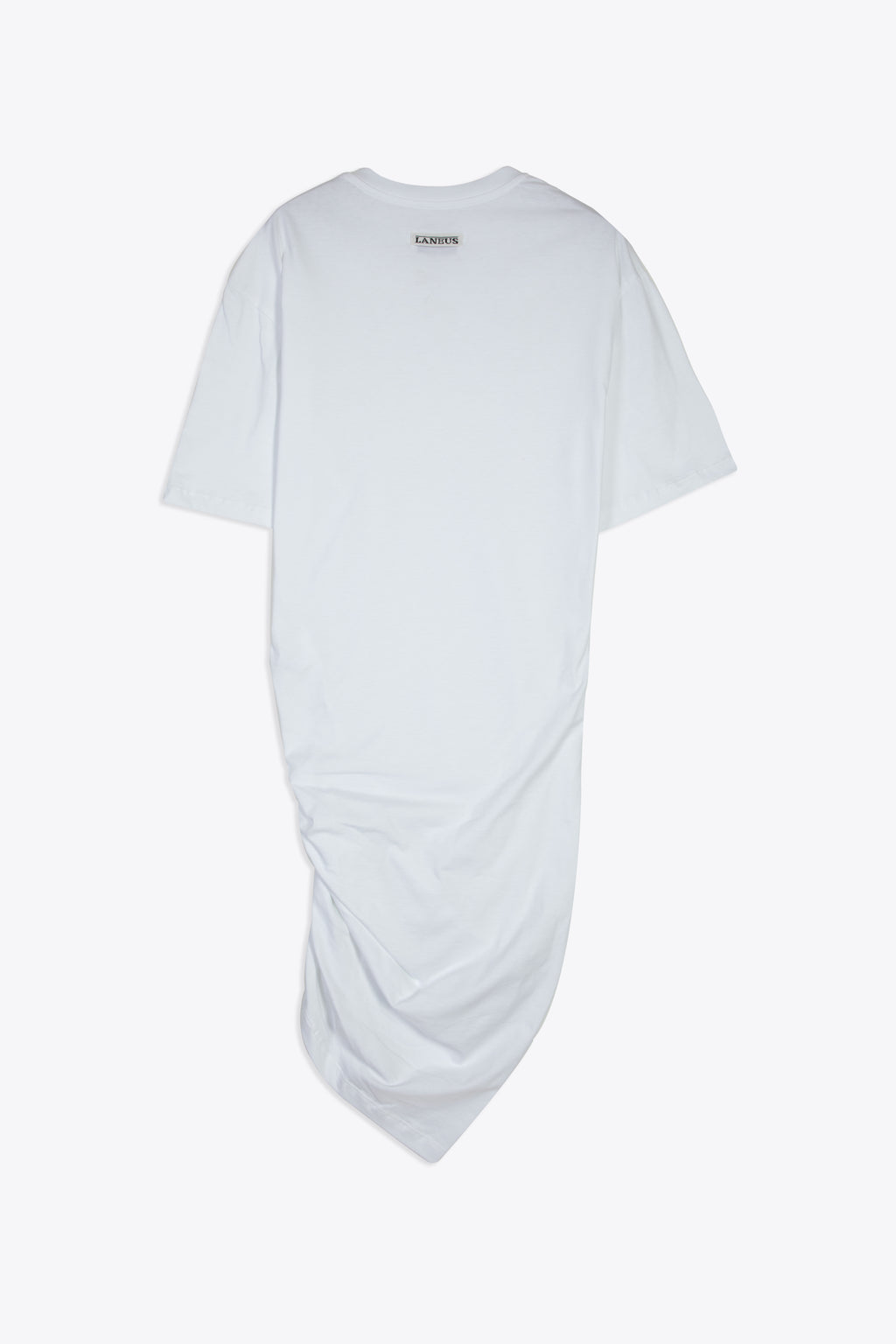 alt-image__White-cotton-short-dress-with-asymmetric-drapery---Jersey-Dress