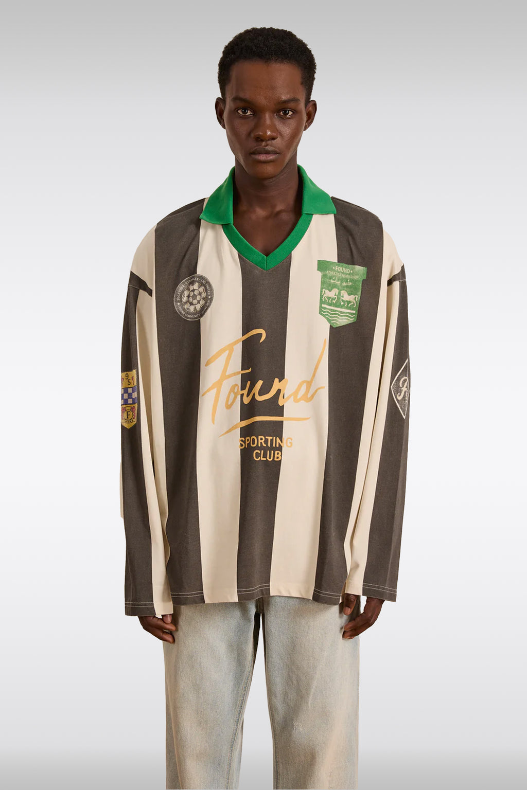 alt-image__T-shirt-nera-e-panna-in-cotone-a-righe-verticali-in-stile-football---Striped-Sport-Ls-Jersey