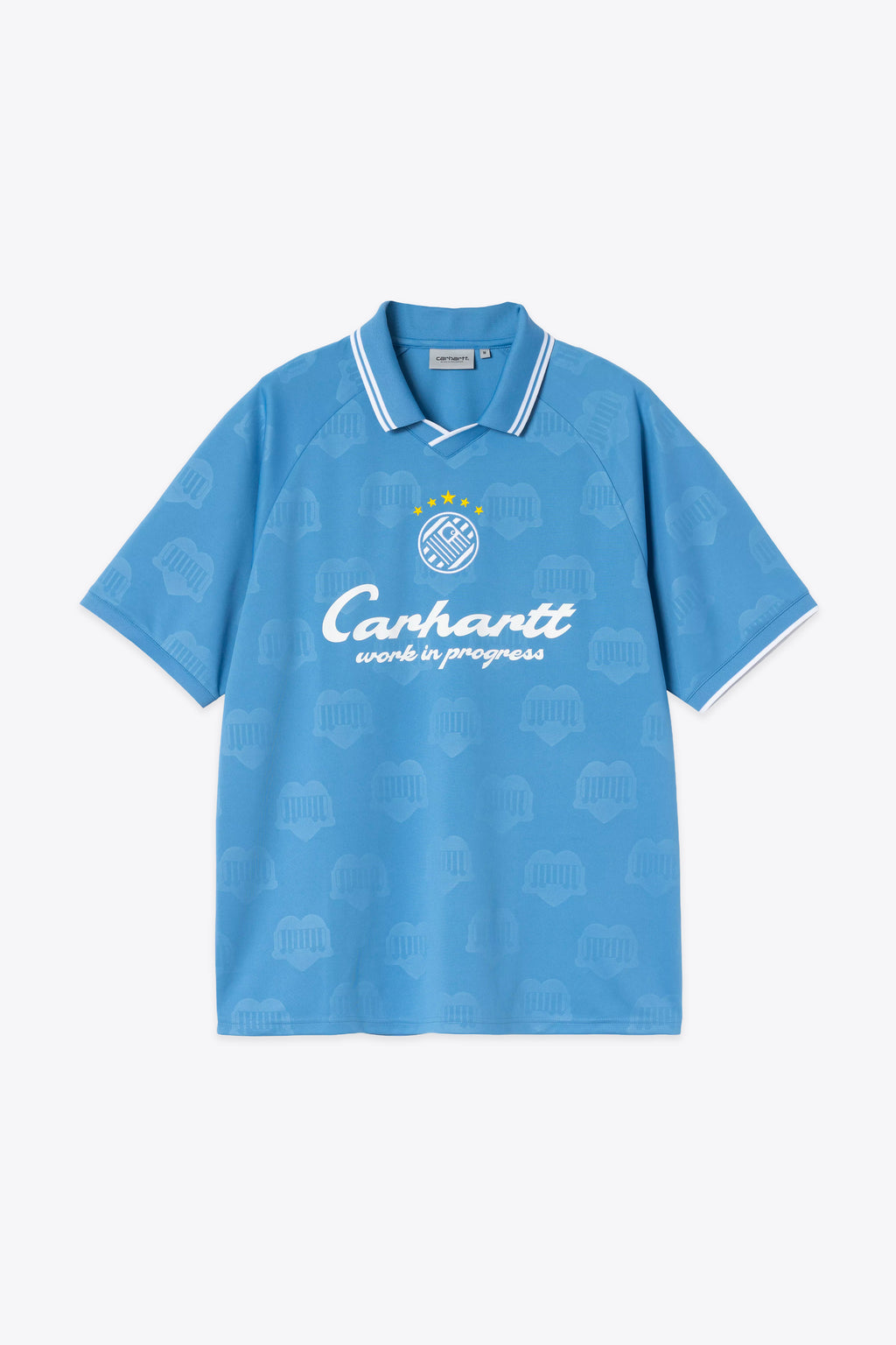 alt-image__T-shirt-azzurra-in-acetato-in-stile-football---S/S-Terrace-Football-T-Shirt