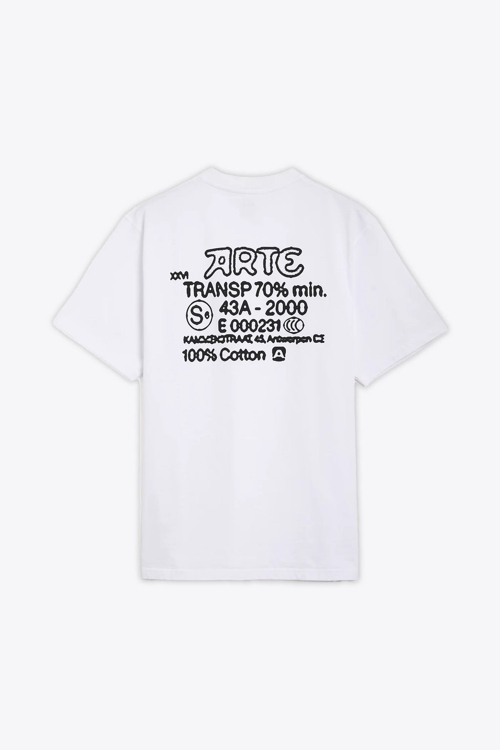 alt-image__T-shirt-bianca-in-cotone-con-stampa-grafica-sul-retro---Serial-Stamp-T-shirt